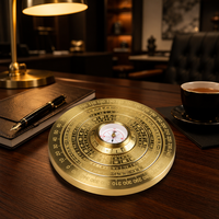 Vente en gros usine : Disque de Feng Shui gravé en laiton émaillé dur, rotatif, avec motif Bagua multi-cercles, ornement de doigt et de sac