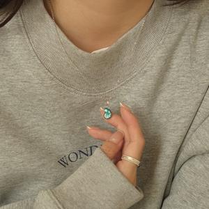 จี้สร้อยคอเงินแท้ S925 ดีไซน์แมงกะพรุนสีฟ้าสไตล์มหาสมุทร ดีไซน์เฉพาะตัว ให้ความรู้สึกหรูหรา โดดเด่นมีเอกลักษณ์ - Product Image 2