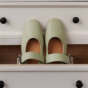 Xinzirain Custom donna Mary Jane <span class=keywords><strong>ballerine</strong></span> <span class=keywords><strong>comode</strong></span> <span class=keywords><strong>ballerine</strong></span> alta morbida fibbia in metallo in vera pelle piatte Super ragazze - Product Image 5