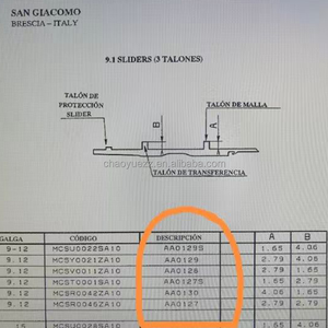 Tự động hóa Gamma vớ máy dệt kim Kim Hàng dệt kim Kim sliders talones sliders 0127sl - Product Image 2