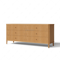 Commode moderne en chêne massif Sageliving avec tiroirs, table de chevet de luxe, mobilier de chambre durable, personnalisable pour maison, hôtel, villa