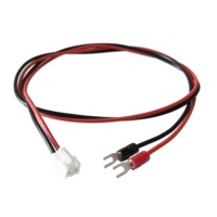 Kustom JST VH 3.96Mm 2 Pin Ke Garpu Kawat Teminal dengan Kabel AWG18