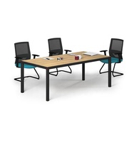 EKL Bureau de direction en forme de L haut de gamme de 2m pour table de meubles de bureau pour PDG qui s'assemble facilement