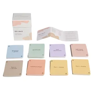 Manufacture High Quality Spielkarte Self Love Positive Card Game Custom Printing Affirmation Cards With Deck Box