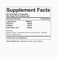 Gélules de L-Glutathion pour éclaircir la peau, capsules de beauté pour femmes Golwing, complément anti-âge avec collagène et vitamine C