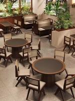 Chaises et banquettes de restaurant en rotin avec structure en bois, durables, écologiques et de haute qualité, pour usage commercial moderne