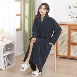 <span class=keywords><strong>Accappatoio</strong></span> Invernale in Pile Corallo per Coppie, <span class=keywords><strong>Uomo</strong></span> e Donna, Spesso, <span class=keywords><strong>Morbido</strong></span> e Assorbente per Casa e Hotel - Product Image 2