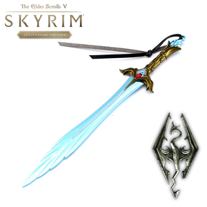 Các cuộn người cao tuổi V: <span class=keywords><strong>Skyrim</strong></span> chillrend-Móc khóa kim loại đầy đủ 21cm & thanh kiếm hiển thị với hiệu ứng mê hoặc sương giá - Product Image 1