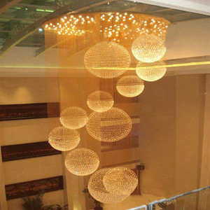 Lampadario Moderno in Cristallo a Goccia Grande con 11 Sfere, Lampada da Scala con 13 Lampadine GU10 - Product Image 2