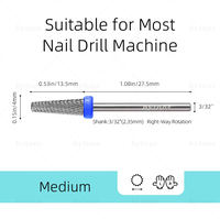 HYTOOS 4mm 5 en 1 Embouts de ponceuse à ongles professionnels en carbure pour acrylique, outil de dépose de vernis gel, accessoires pour ponceuses électriques