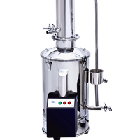 Distillateur d'eau en acier inoxydable 304 avec tube de condenseur sans soudure, tube chauffant à immersion en cuivre, protection automatique contre la pénurie d'eau