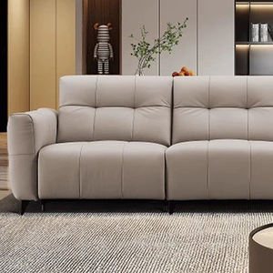 Elegante e moderno di lusso soggiorno mobili eleganti moderni convertibili a tre posti in vera pelle divano <span class=keywords><strong>Design</strong></span> minimalista letto - Product Image 6