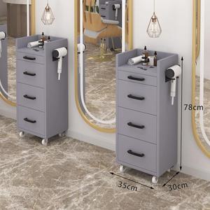 Chariot de Salon de Coiffure en Bois Moderne et Simple de Haute Qualité avec 4 Roues pour Mobilier Commercial de Salon – Vente en Gros - Product Image 4