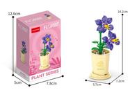 Blocs de construction en plastique fleur jouet Simulation plante ensembles Mini chanceux fleur en pot plante briques jouets fille bricolage cadeau