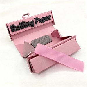Aangepaste Rolblaadjes King Size 1 1/4 Formaat Vierkant Boekje Uitgevouwen Ongebleekt Bruin Wit Rijstpapier OEM Logo Groothandel - Product Image 5