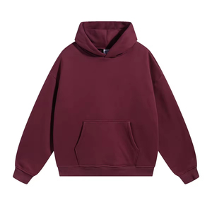 Sudadera con capucha para hombre, de algodón de estambre grueso de 380 g, forrada, con estampado puff, de corte holgado, unisex, tallas grandes, al por mayor - Product Image 5