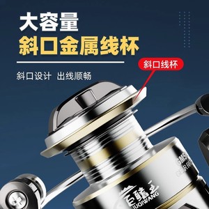 รอกตกปลา JQWUYUTSAD75 ตัวเรือนอะลูมิเนียมอัลลอยด์ สำหรับตกปลาแบบลูร์และใช้กับคันเบ็ด - Product Image 5