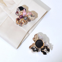 Couvre-boutons en résine, Boutons de chemise, Boutons de manchette à fleurs et strass tendance, Ensembles de boutons tortue, Ensembles de boutons de manchette, Boutons à clipser