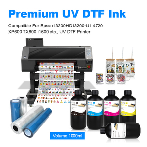 <span class=keywords><strong>Encre</strong></span> UV DTF 1000 ml pour imprimante UV DTF Epson I3200, kit d'<span class=keywords><strong>encre</strong></span> CMYK blanc vernis XP600, <span class=keywords><strong>encre</strong></span> UV DTF en vrac pour grossistes - Product Image 2