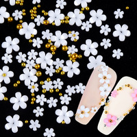 200 pièces de charmes pour ongles en acrylique, fleurs, tailles variées, strass, billes en acier, perles, rouge, bleu, gemmes, accessoires de manucure, design d'ongles DIY