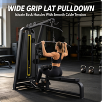 Máquina Comercial Ajustable de Peso con Selector de Horquillas para Lat Pulldown y Remo Sentado, Equipo de Gimnasio de Acero para Entrenamiento de Espalda y Brazos