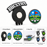 OEM ODM Personnalisé, Marqueur de balle de golf et Clip de chapeau de golf en alliage de zinc avec logo en émail souple, motifs lapin et chat amusants et mignons, Accessoire de golf premium