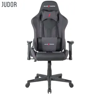 Gratis sampel Judor kursi Gaming kulit PU ergonomis, kursi putar komputer balap