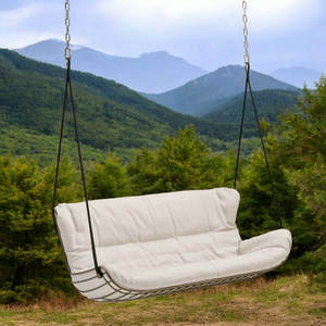 أريكة معلقة على الطراز الهندي للحدائق الخارجية، أثاث حدائق للكبار، أريكة معلقة داخلية بمسند للرأس لشخصين للفنادق - Product Image 5