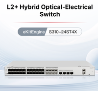 Saklar Agregasi H-WEI L2+ Saklar Hibrida Optik-Elektrik Saklar Jaringan untuk Penggunaan Laboratorium, Bengkel, Sekolah Saklar Optik