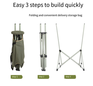 Chaise de camping en plein air chaise suspendue à bascule avec cadre léger petit paquet taille jusqu'à 140 kg chaise décontractée - Product Image 5