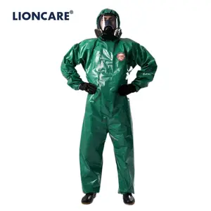 CE Approved Type 3 4 Hazmat Suit Protective Clothing Chemical Protective Suit Disposable Coverall Against Contaminated Liquids