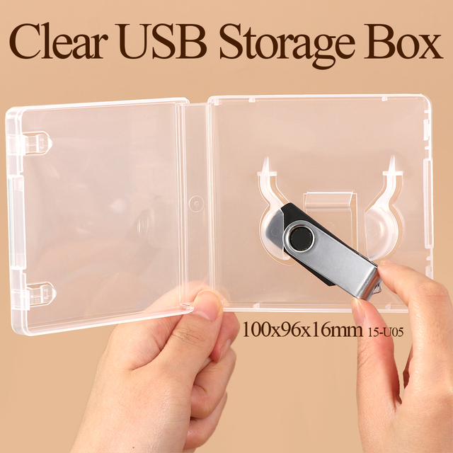 WEISHENG Portable USB Flash Drive Package PP Pen Drive Protector case Plastic Travel USB Drive Compact Storage Box