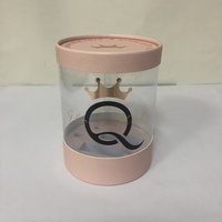 Maglietta rotonda ecologica per abbigliamento di grandi dimensioni scatola di cartone bomba da bagno plastica trasparente cilindro per finestra in PVC confezione con coperchio in carta