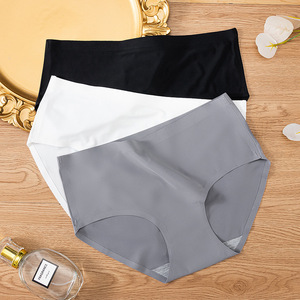 Mode femmes <span class=keywords><strong>sous</strong></span>-vêtements pas cher prix femmes <span class=keywords><strong>sous</strong></span>-vêtements taille moyenne sans couture glace soie culotte De Mujer - Product Image 2