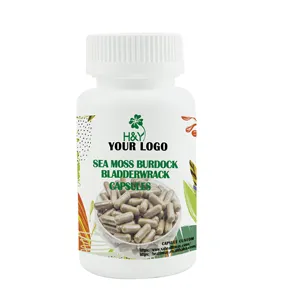 Custom Service Private Label Sea Moss Burdock Bladderwrack Capsules