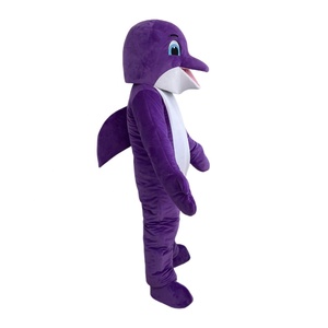 Costume de mascotte <span class=keywords><strong>Dauphin</strong></span> violet joyeux pour <span class=keywords><strong>adulte</strong></span>, ensemble de <span class=keywords><strong>déguisement</strong></span> fantaisie pour Halloween - Product Image 3
