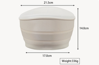 Pop-cornière pliable en silicone pour micro-ondes, grande capacité, avec couvercle, compatible lave-vaisselle