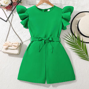 Usine vert à manches courtes été enfants tenue décontracté vêtements pour enfants pour <span class=keywords><strong>fille</strong></span> de <span class=keywords><strong>12</strong></span> <span class=keywords><strong>ans</strong></span> 11 <span class=keywords><strong>ans</strong></span> <span class=keywords><strong>fille</strong></span> vêtements - Product Image 2