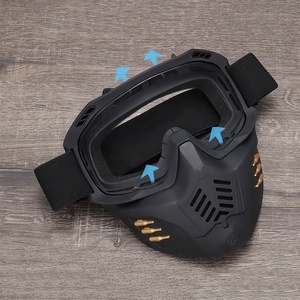 Miễn Phí Kích Thước Xe Máy Cưỡi Mặt Nạ Kính Chống Uv Windproof Cát Phòng Chống Mũ Bảo Hiểm Mặt Nạ Đi Xe Đạp Đua Ngoài Trời Trượt Tuyết Motocross - Product Image 6