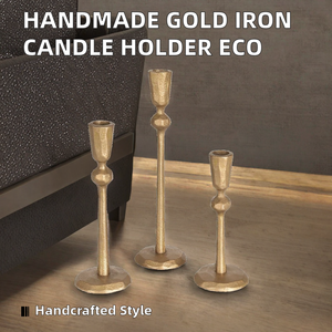 Premium Quality Iron Candle <b>Holder</b> Gold Metal <b>Brass</b> Cup Unique Scrolled Design Handmade Eco-Friendly Durable Home Decoration - Product Image 2