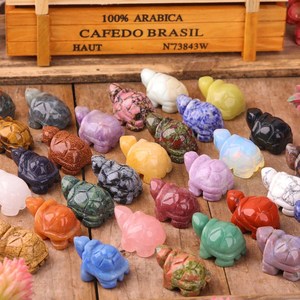 1 inch tinh thể rùa pha lê động vật trang trí nội thất rùa chạm khắc thạch anh hồng Obsidian thạch anh tím opalite mã não đá rùa cho món quà - Product Image 6