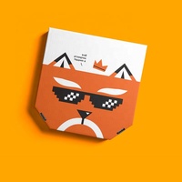 Boîte d'emballage à emporter pour pizza de 6 8 9 10 12 14 16 18 pouces design personnalisé imprimé écologique pliable