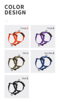 Harnais souple et durable pour animaux de compagnie, personnalisé OEM, tactique, réglable et respirant, harnais pour chien en nylon, ensemble de laisses stockées par les fabricants