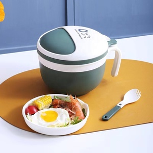 Icen S06 Boîte à bento en acier inoxydable réutilisable pour enfants étanche 4 compartiments école déjeuner conteneur couvercle en plastique chauffant pour le stockage - Product Image 2