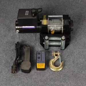 12V 24V Автомобильная внедорожная электрическая лебедка 8000lb 12000lb 20000lb 4x4 внедорожный стальной материал и стальной трос - Product Image 6