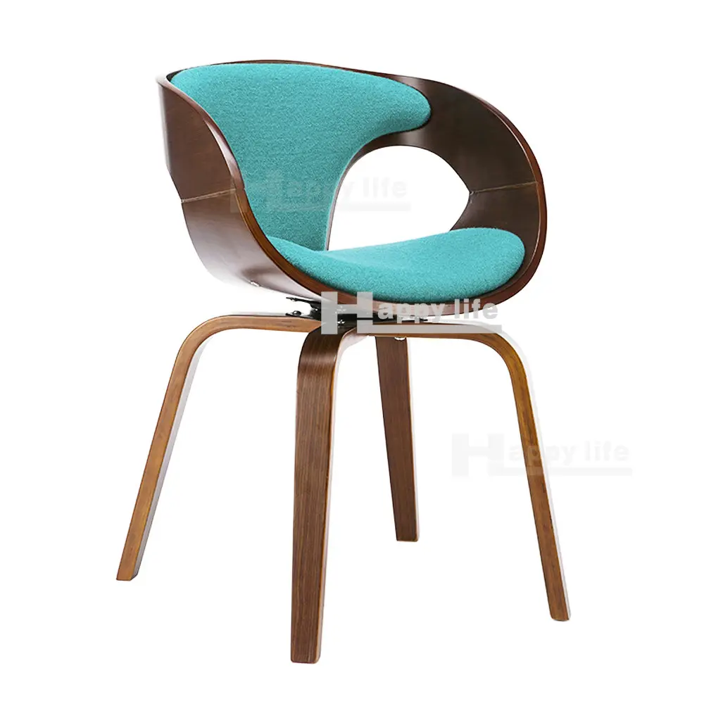 Latest design dining swivel bent plywood chair