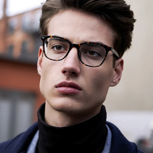 Monturas de Gafas Cuadradas Grandes Vintage de Lujo, Nueva Llegada 2026, Monturas de Gafas Tr90 para Hombre |   Monturas Ópticas de Diseño de Alta Gama Tortoise - Product Image 1