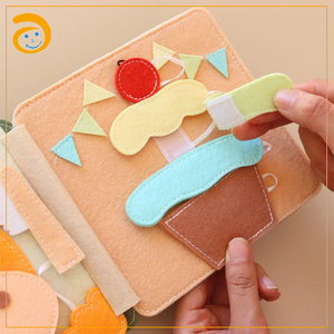 <span class=keywords><strong>Libro</strong></span> de Actividades de Fieltro Hecho a Mano con Diseño de Elefante, <span class=keywords><strong>Libro</strong></span> Sensorial Montessori para la Primera Infancia - Product Image 6