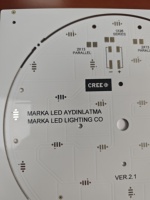 Circuit imprimé LED MCPCB rond en aluminium personnalisé 9W DOB, carte PCB LED simple face 9W, fabrication de cartes PCB en aluminium, carte de circuit LED King Field