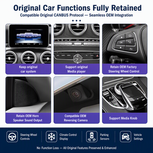 Système multimédia automobile Android 14 sans fil AUTO CarPlay avec écran 12,3 pouces pour Mercedes Benz Classe V W447 GLC X253 Classe <span class=keywords><strong>C</strong></span> W205 S205 NTG5.5 - Product Image 3
